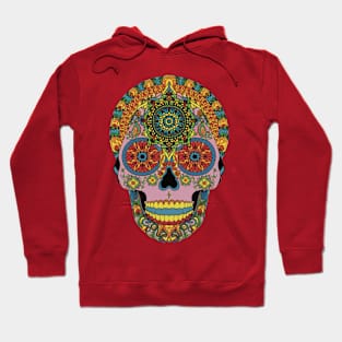 Psychedelic Skull Colourful Design Hoodie